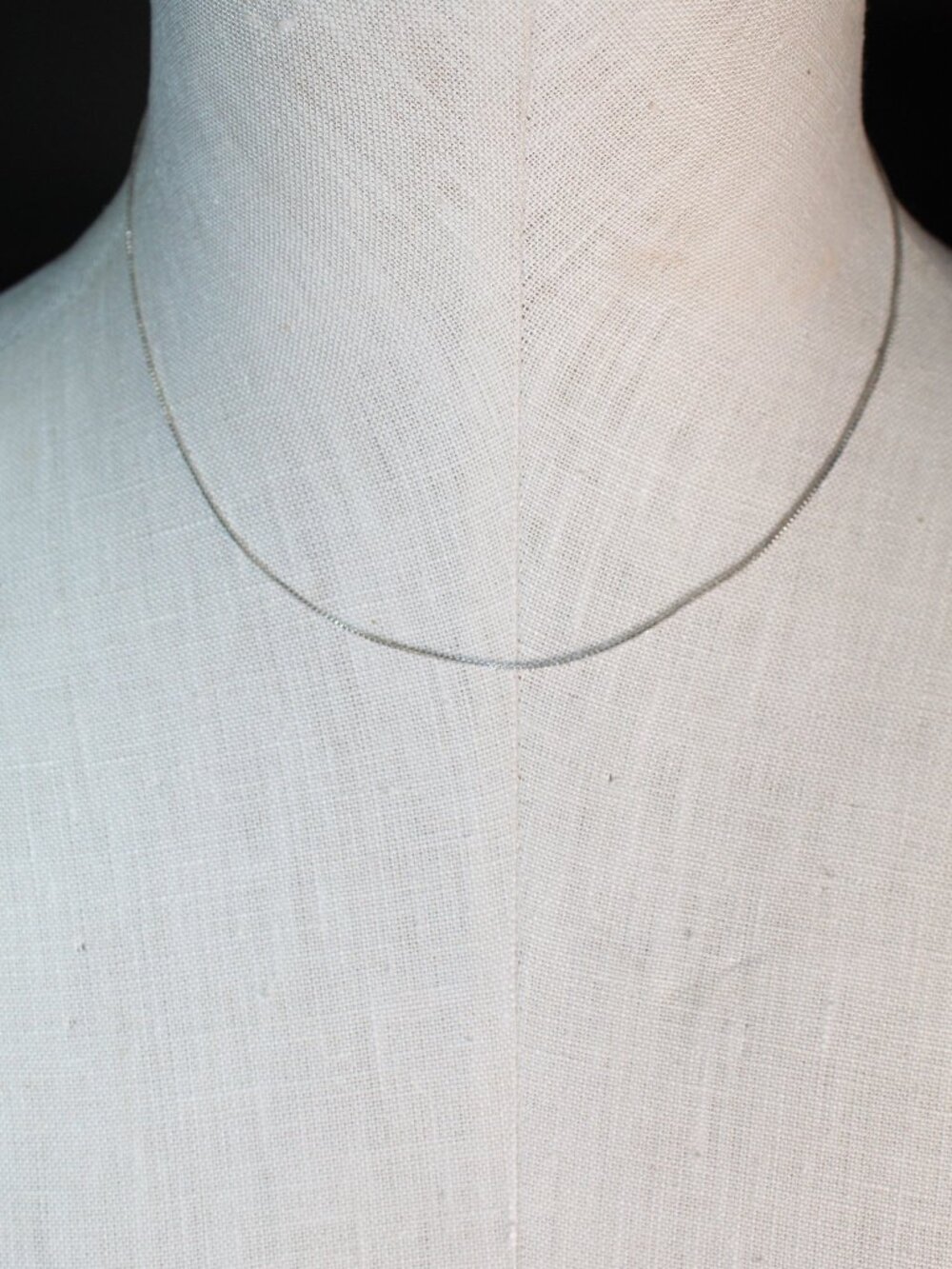 Italian 925 Sterling Silver Box Link 17" Necklace Lobster Clasp